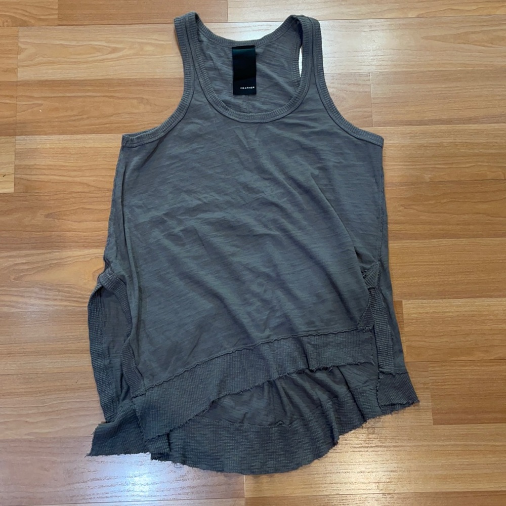 Heather asymmetrical top